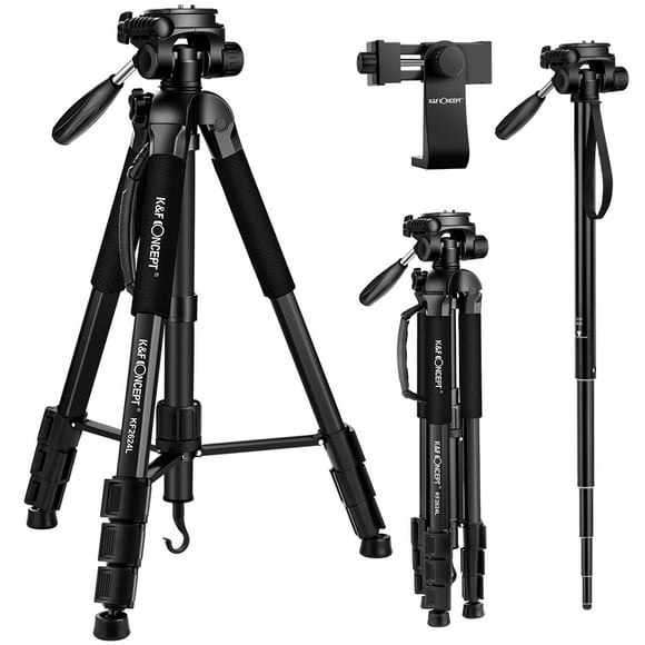 K&F Concept 62 DSLR Tripod with 2in1 Quick Release Plate 